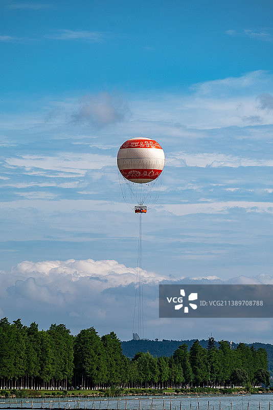 天空中的热气球，武汉东湖气球图片素材