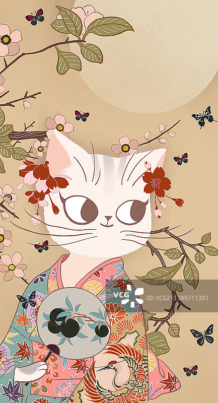 中秋猫咪图片素材