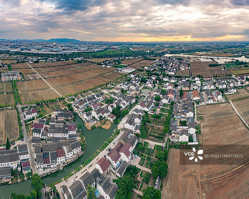 苏州市浒墅关青灯村田园乡村风光图片素材