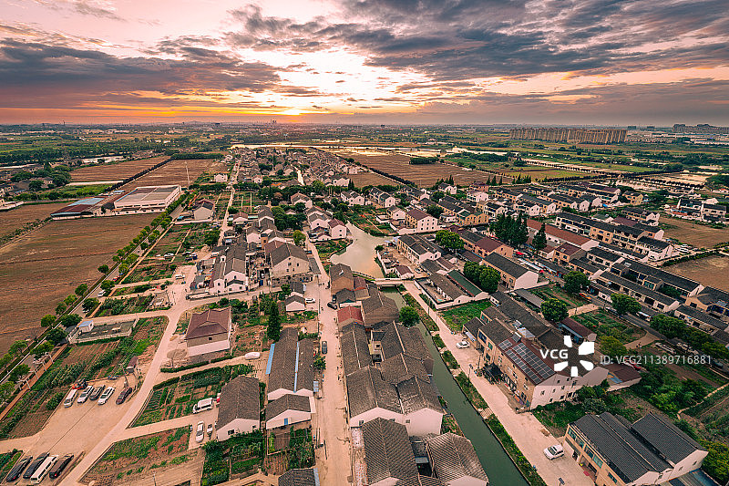 苏州市浒墅关青灯村田园乡村风光图片素材