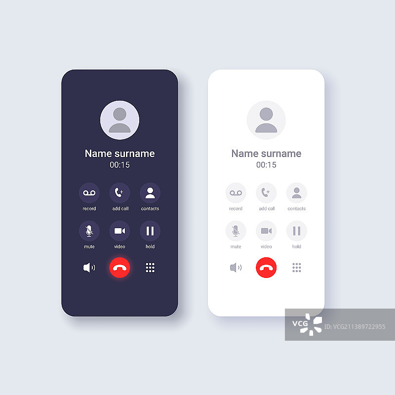 智能手机用户界面概念模板呼叫图片素材