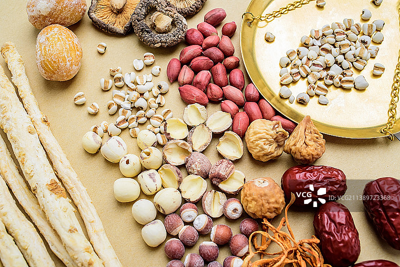 中国传统滋补药材食材图片素材