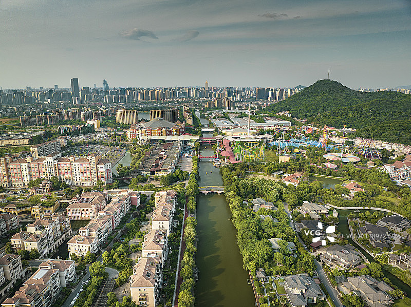 航拍视角下的浙江省文化创意产业实验区图片素材