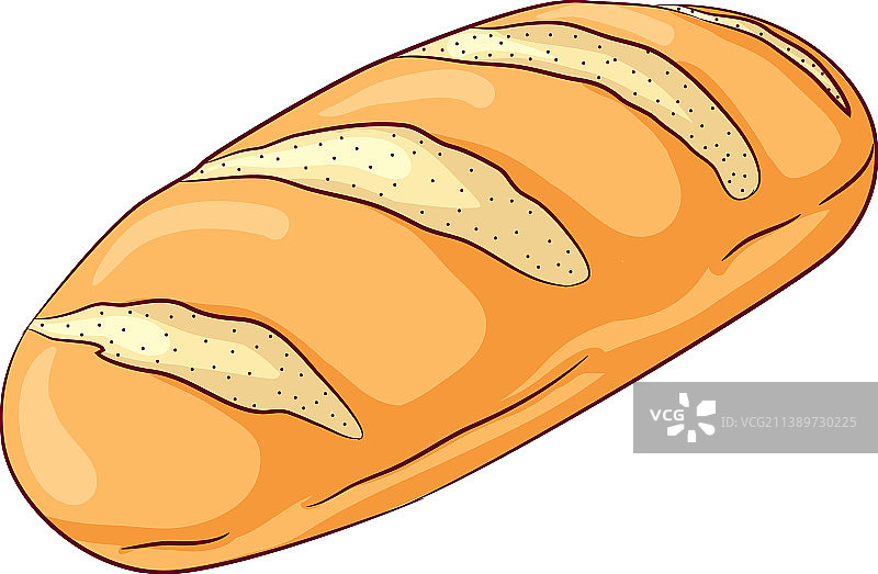 长条小麦面包图片素材