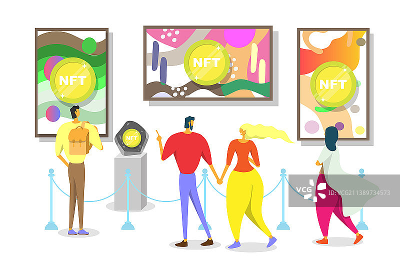 非同质化代币，元宇宙NFT加密艺术图片素材