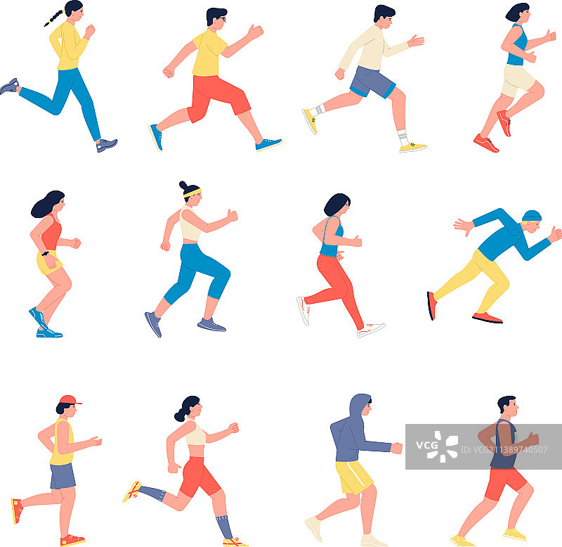 户外训练的运动员图片素材