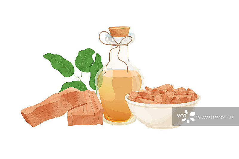 瓶装凉鞋油与木塞和绳子图片素材