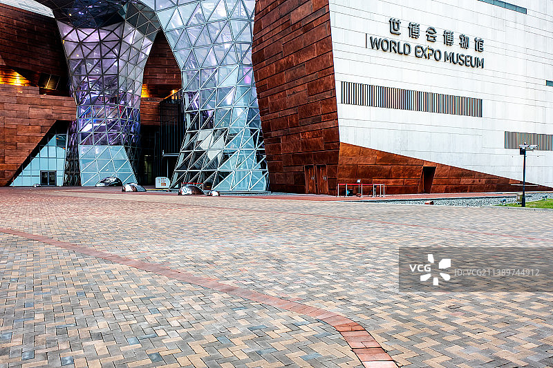 上海世博会博物馆航拍图片素材