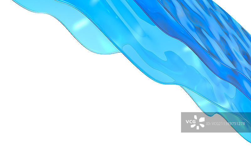 多层随机波动的紫色渐变色玻璃材质波浪组成的简约动效背景图片素材