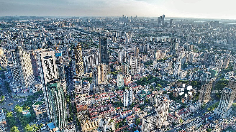 南京新街口城市天际线图片素材