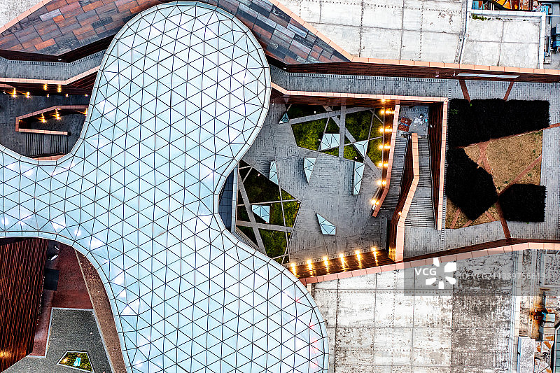 上海世博会博物馆航拍图片素材