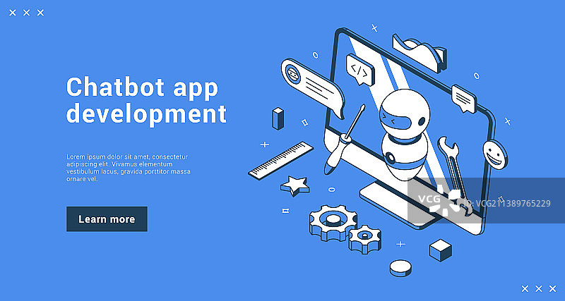 聊天机器人App开发在线广告落地页图片素材