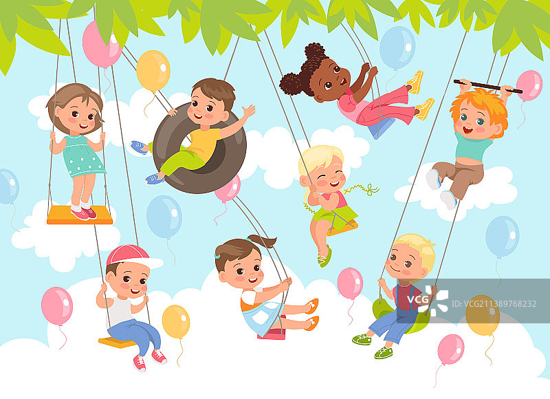 绳索秋千上的年轻杂技演员图片素材