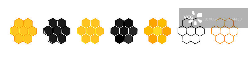 蜂窝蜜蜂蜂蜜图标图片素材