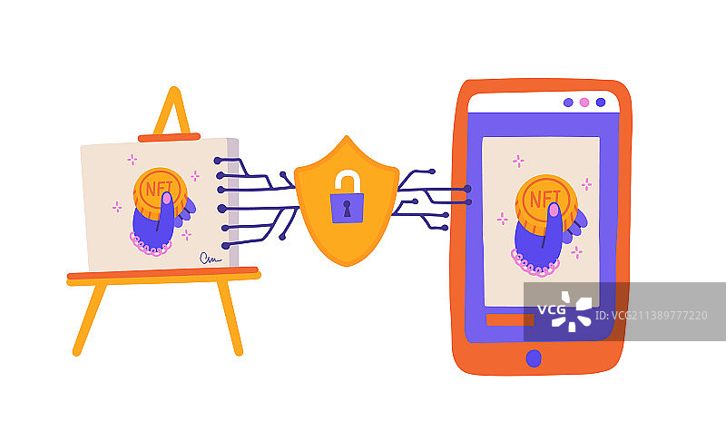 将艺术品转化为独特作品的过程图片素材