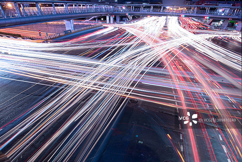 夜景车轨图片素材