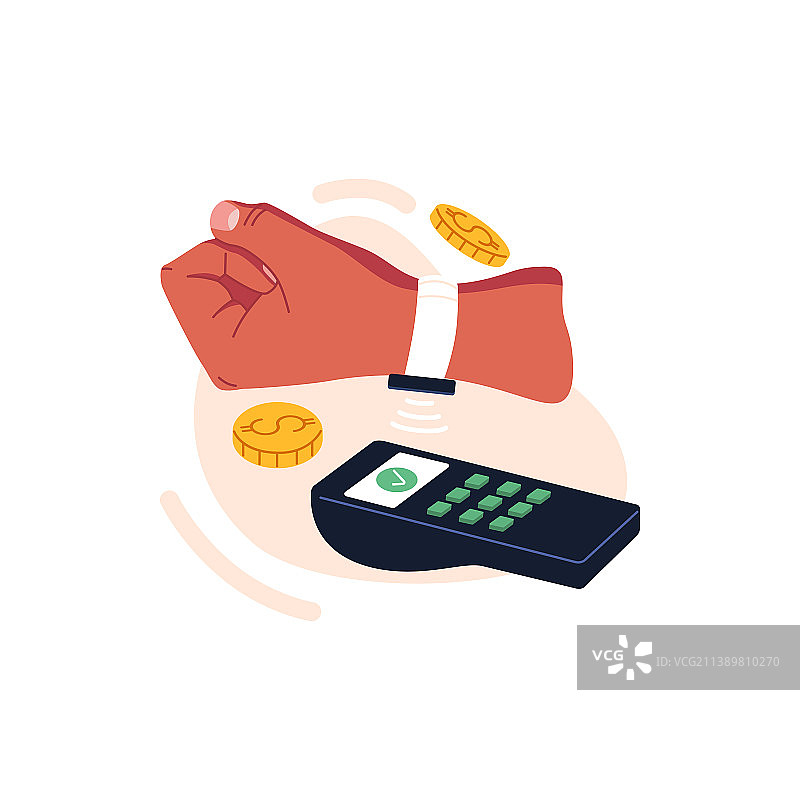 用智能手表进行非接触式支付图片素材