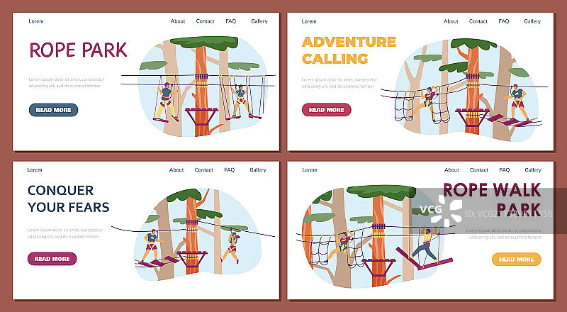 绳索公园极限徒步探险图片素材