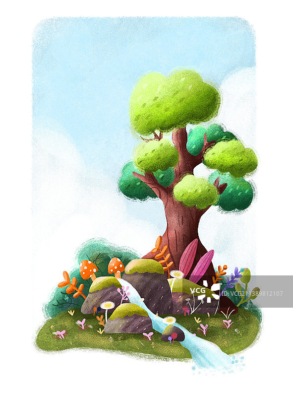 植物场景插画图片素材