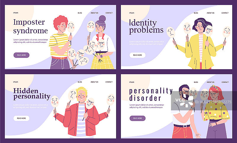 心理疾病患者的假面具图片素材