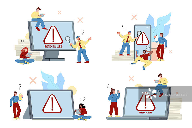 操作系统错误警告banner合集图片素材