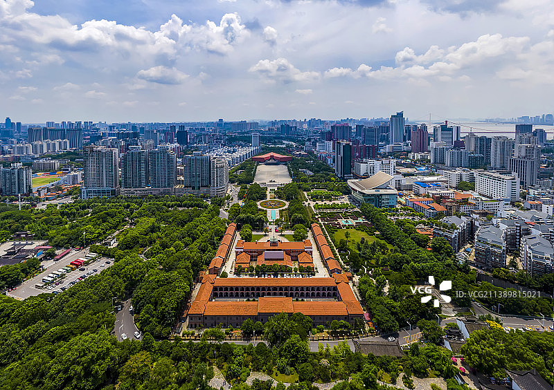 首义广场城市风光航拍图片素材