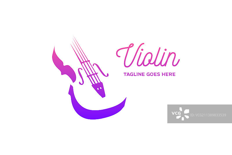 音乐会用简约现代的小提琴轮廓图片素材