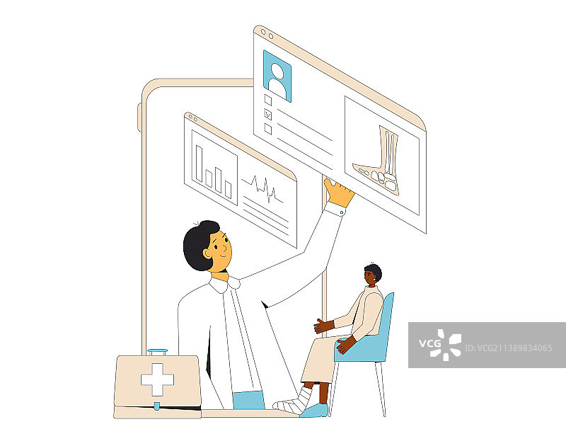 在线骨科医疗咨询图片素材