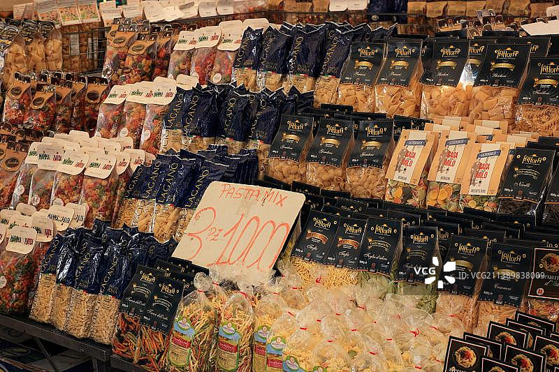 罗马鲜花广场的意大利面摊位图片素材