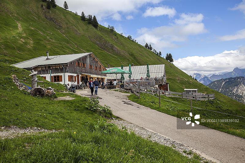 施拉波尔德阿尔卑，费尔峰，奥伯斯多夫，奥伯阿尔高，阿尔高阿尔卑斯山，阿尔高，巴伐利亚，德国，欧洲图片素材