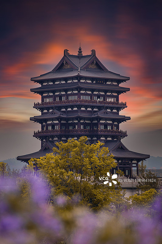 成都东安湖公园东安阁图片素材