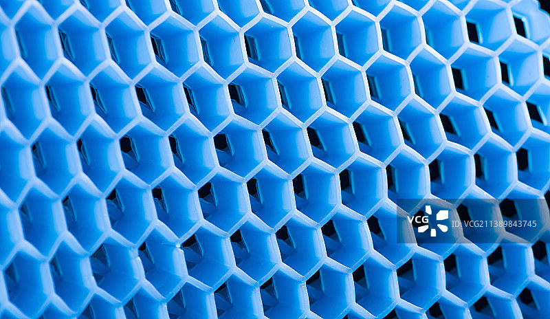 蓝色蜂巢六边形几何网格背景图片素材