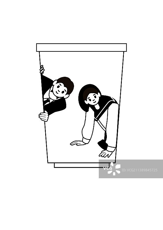 极简喜茶风-转角遇到爱图片素材