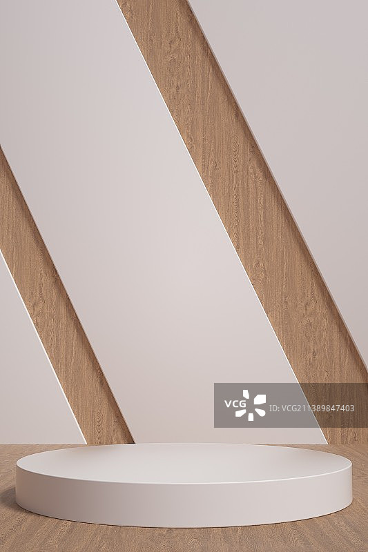 室内木制3D渲染插图展览背景图片素材