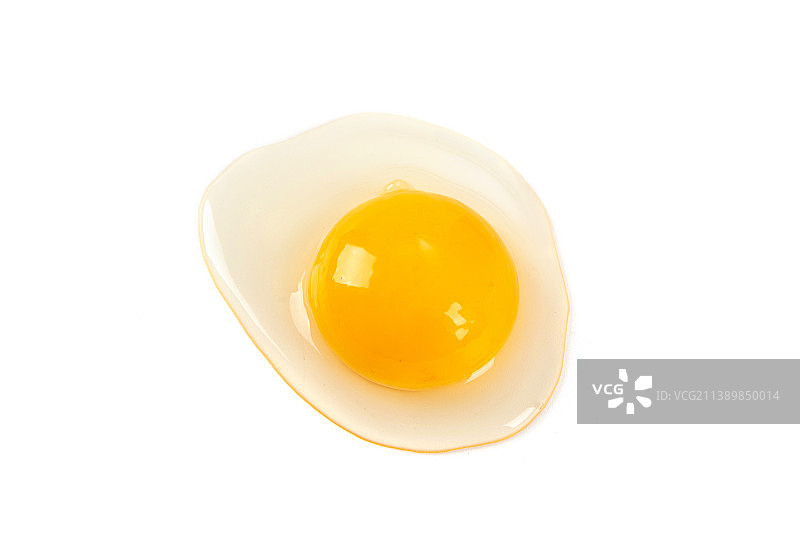 白底上一个打开的鸡蛋液图片素材