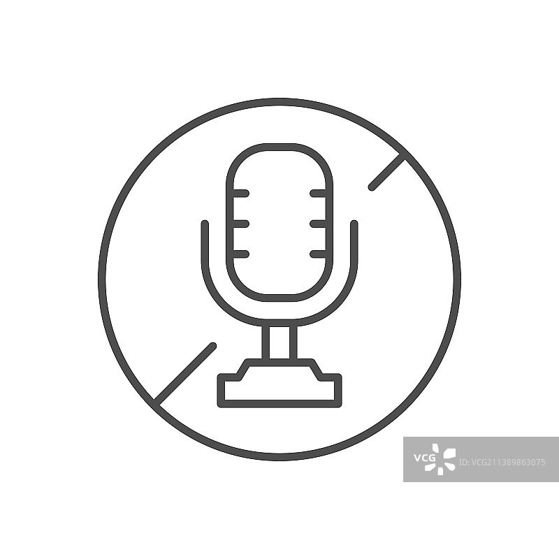 静音轮廓图标图片素材