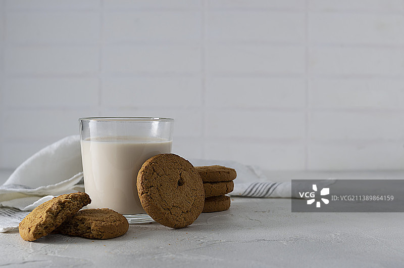 新鲜的燕麦饼干图片素材