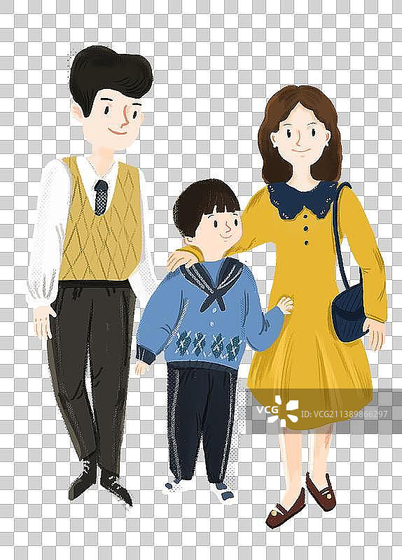 一家三口图片素材