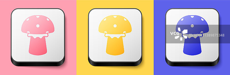2.5D蘑菇图标图片素材