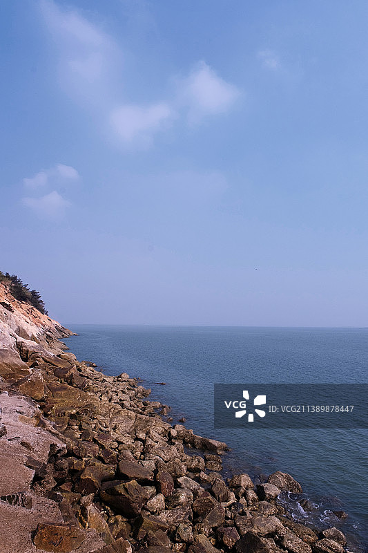 连云港北固山与黄海图片素材