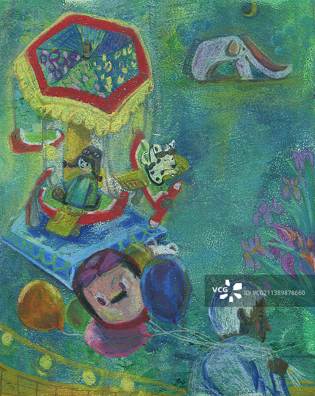 夜晚游乐园图片素材