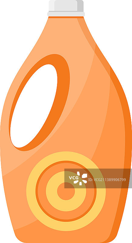 橙色塑料瓶装液体洗涤剂图片素材