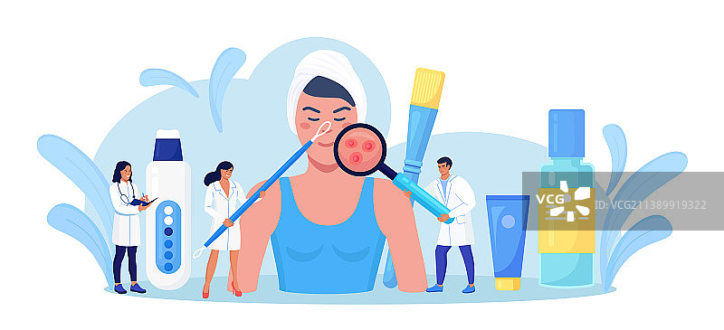 皮肤科美容：面部痤疮问题图片素材