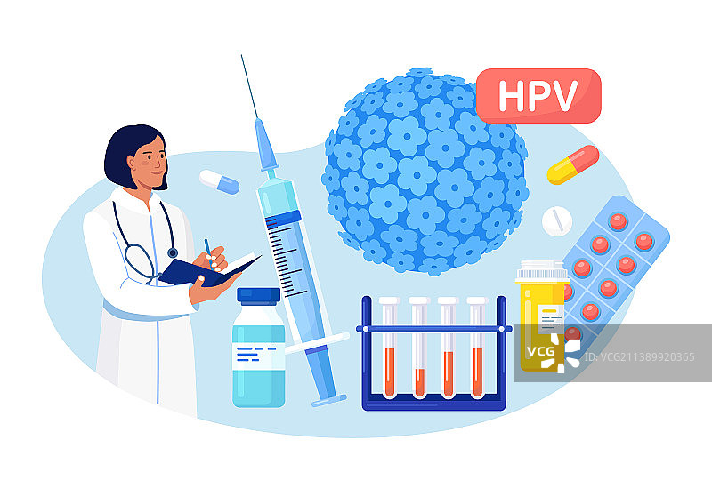 人乳头瘤病毒医生诊断HPV病毒图片素材