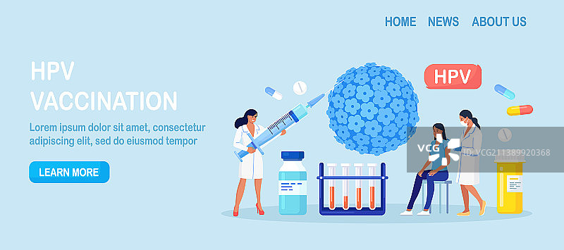 HPV疫苗降低病毒感染风险图片素材