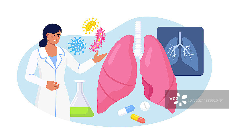 肺科医生检查肺部结核病图片素材