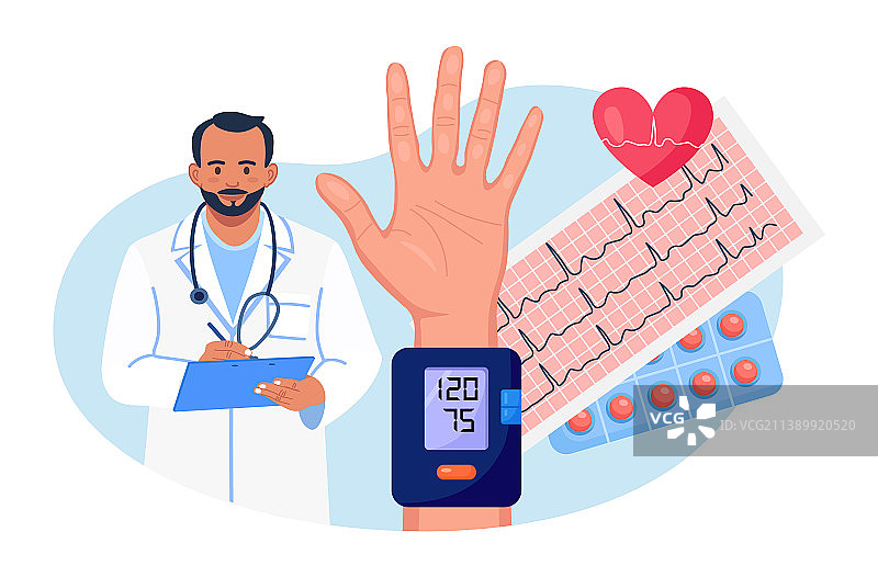 高血压或低血压疾病心脏病专家图片素材