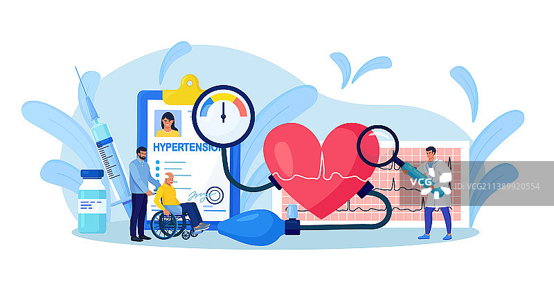 医生测量高血压图片素材