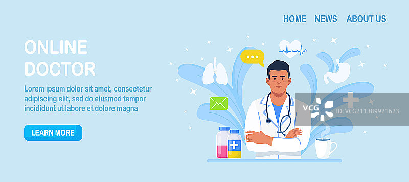 在线医生咨询医疗建议图片素材