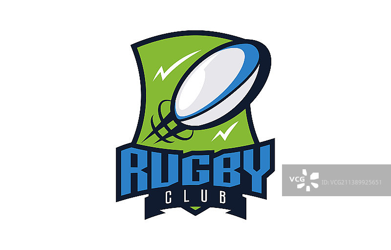橄榄球标志，彩色橄榄球徽章图片素材